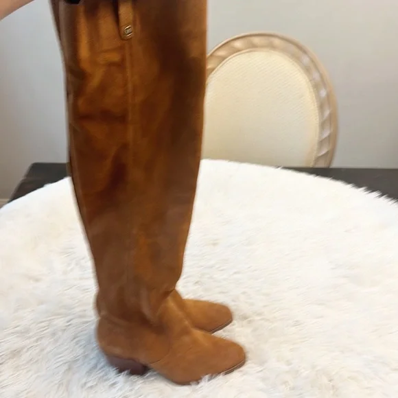 NWT $420 Michael KORS Harlow Suede Luxury OTK heel boot women size 7